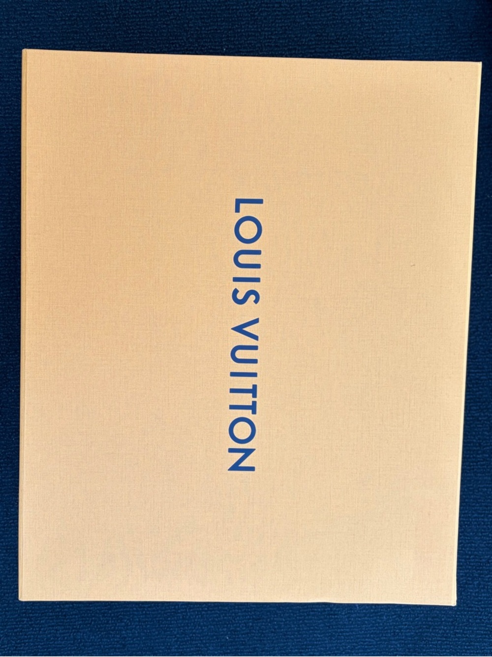Louis Vuitton Bright Orange Box with Deep Blue Logo